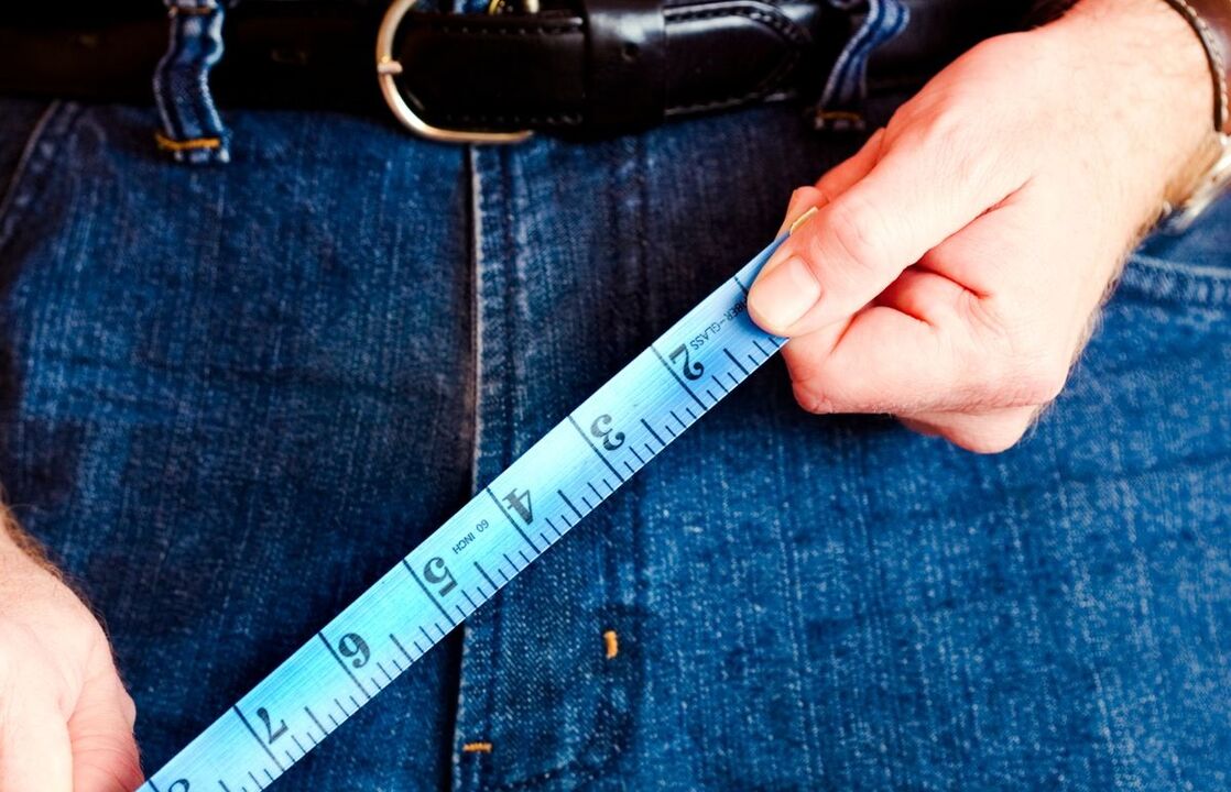 Measurement of penis before enlargement